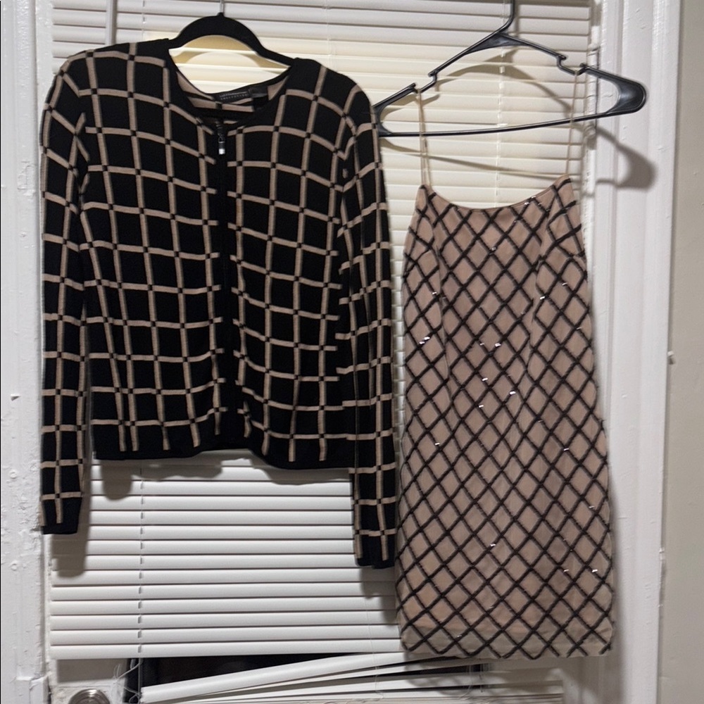 Elegant Black and Tan Women's Skirt